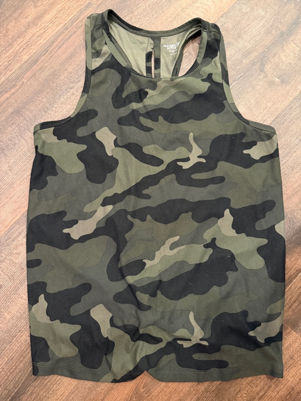 Old Navy Women's Camouflage Racerback Tank - Olive & Black